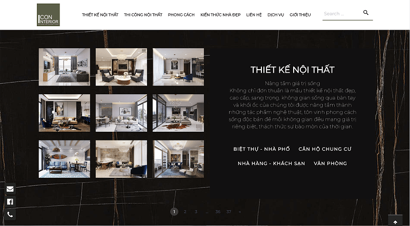 thiết kế website nội thất