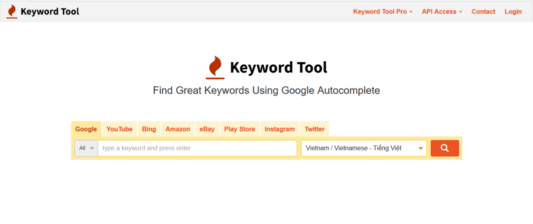 Phân tích từ khóa bằng công cụ Keywordtool.io