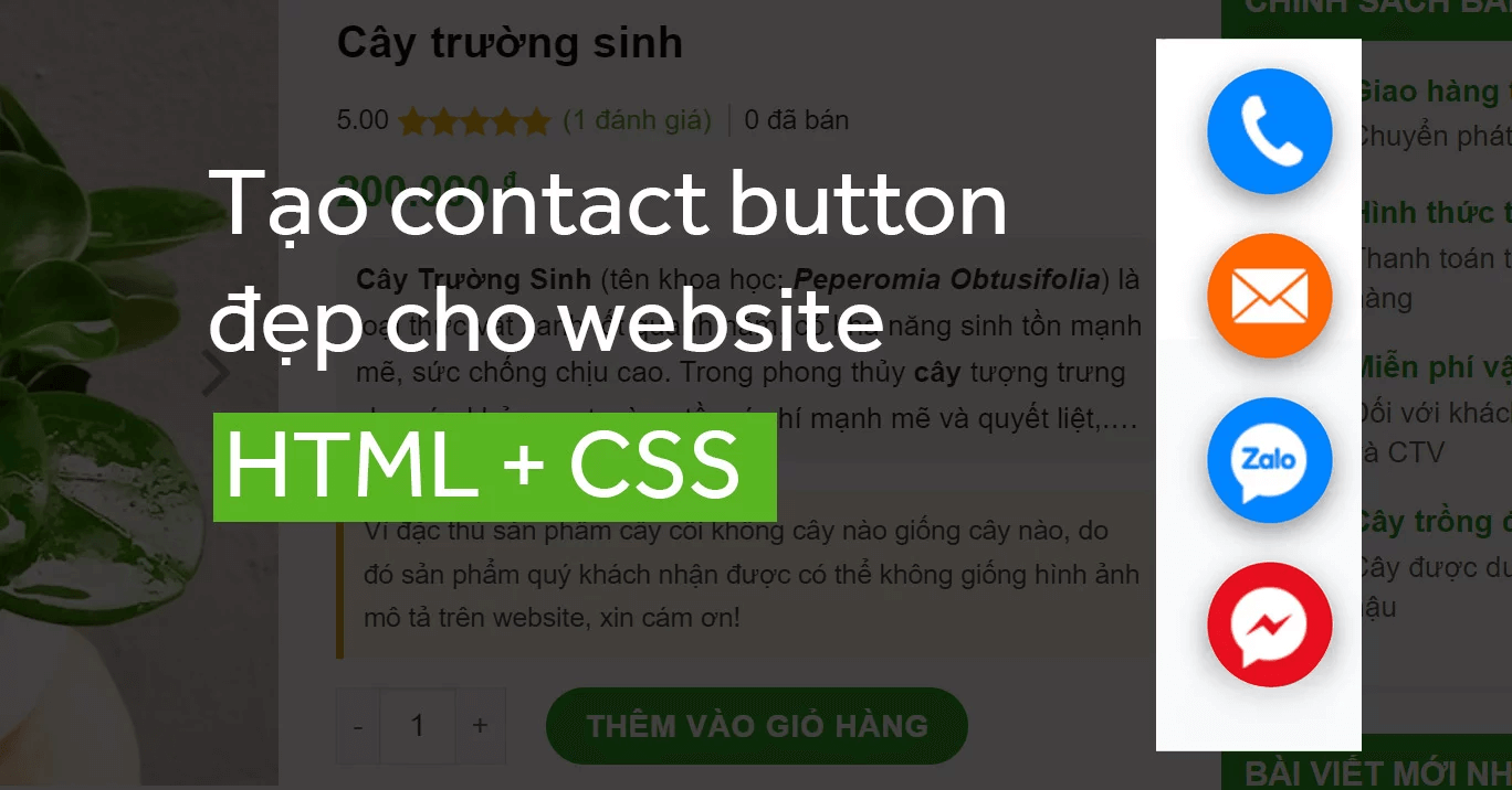 Thêm nút gọi điện thoại cho trang web WordPress bằng cách thủ công